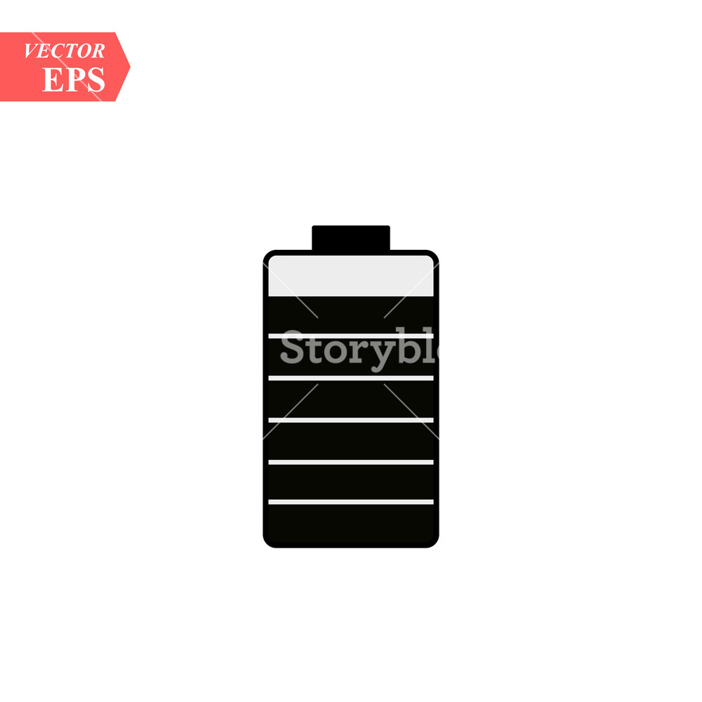 1000x1000 Full Battery Icon Isolated On White Background Royalty Free