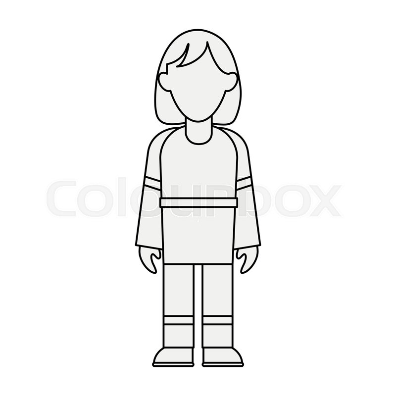 800x800 Firefighter Woman Avatar Full Body Stock Vector Colourbox