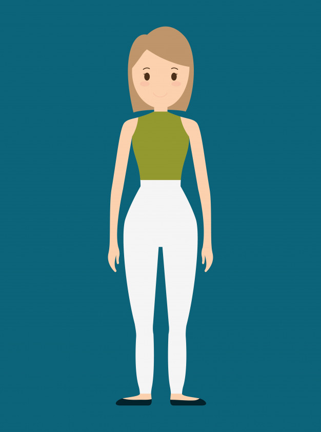 626x842 Full Body Young Woman Over Colored Background Icon Image Vector