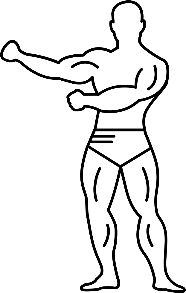 622x981 Gymnast With Strong Muscles In Full Body View Png Icon Free