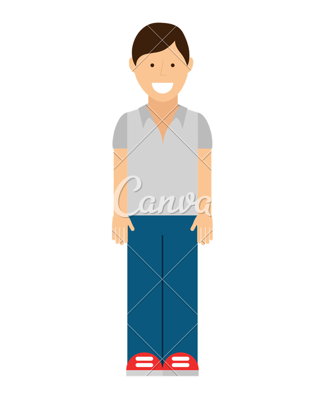653x800 Young Man Full Body Profile