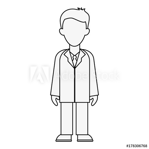500x500 Doctor Avatar Full Body Icon Image Vector Illustration Design