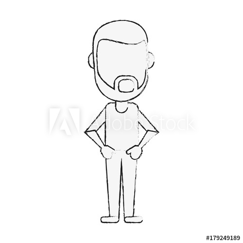 500x500 Man Avatar Full Body Icon Image Vector Illustration Design