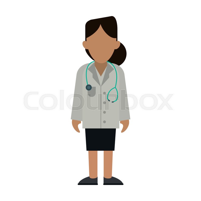 800x800 Doctor Woman Avatar Full Body Icon Stock Vector Colourbox