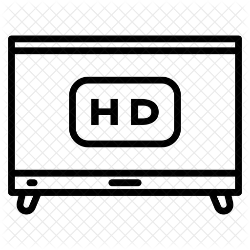 512x512 Full Hd Tv Icon Of Line Style