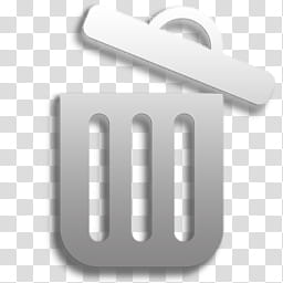 256x256 Simple Rocket Dock Icons, Trash Full, Gray Delete Icon Transparent
