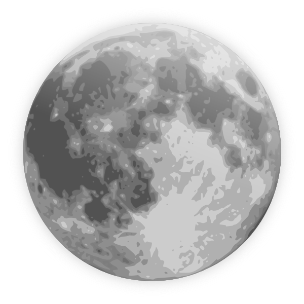 600x600 Full Moon Icon Clip Art
