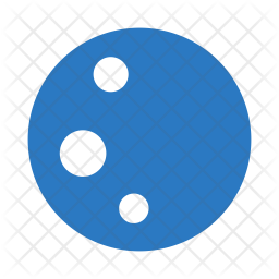 256x256 Full Moon Icon Of Flat Style