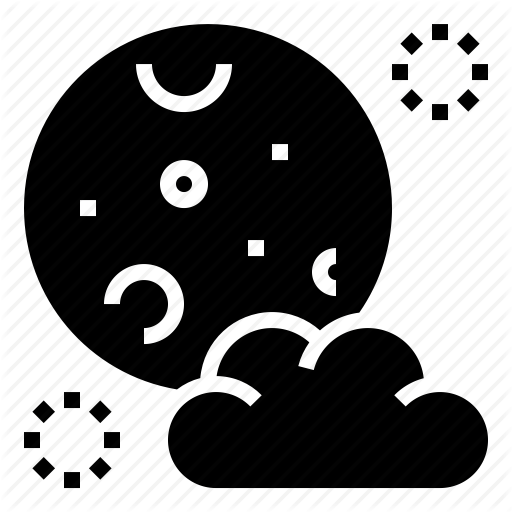 512x512 Cloud, Full, Halloween, Moon Icon