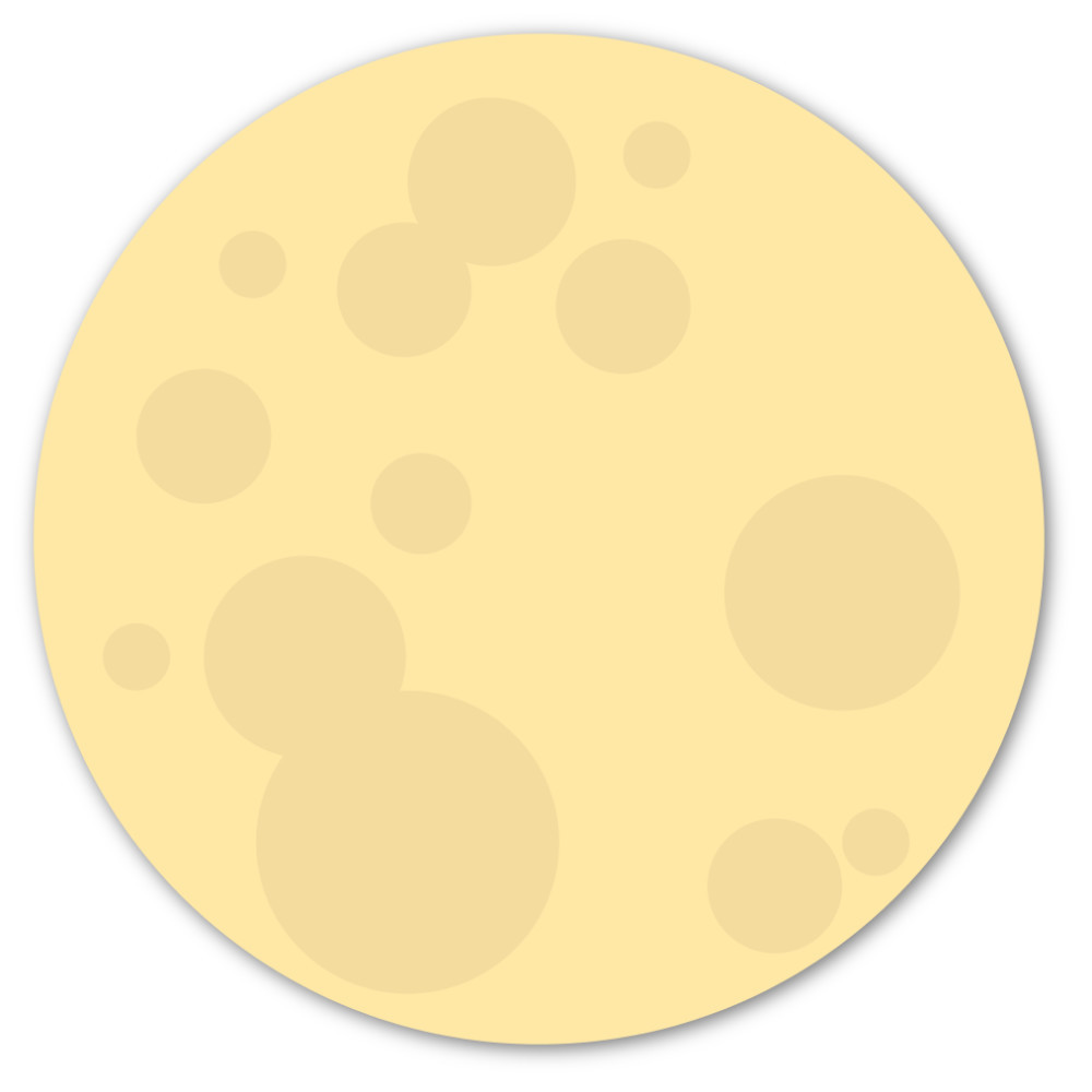 1000x1000 Emoji One Animals Nature Wall Icon Full Moon Symbol