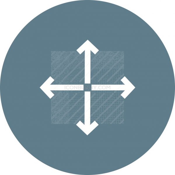 600x600 Full Screen Ii Flat Round Icon