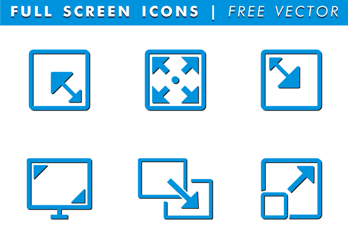 700x490 Full Screen Icons Free Vector