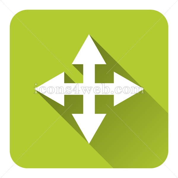600x600 Full Screen Flat Icon With Long Shadow Vector