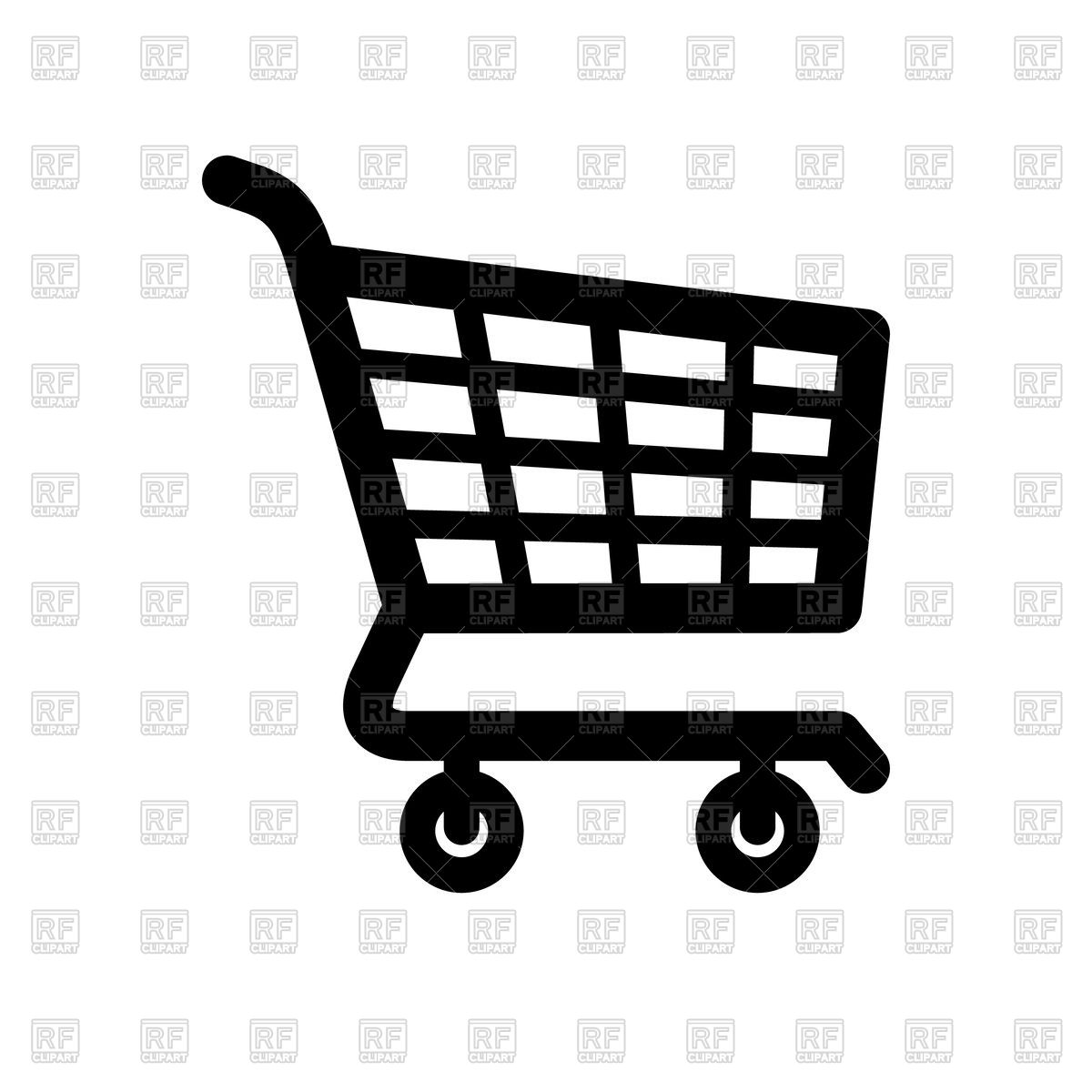1200x1200 Shopping Cart Icon On White Background Vector Image Of Icons