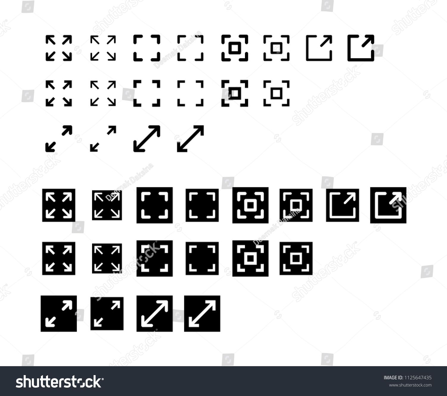 1500x1327 Fullscreen Icon Set Maximize, Fullscreen, Full, Screen, Media