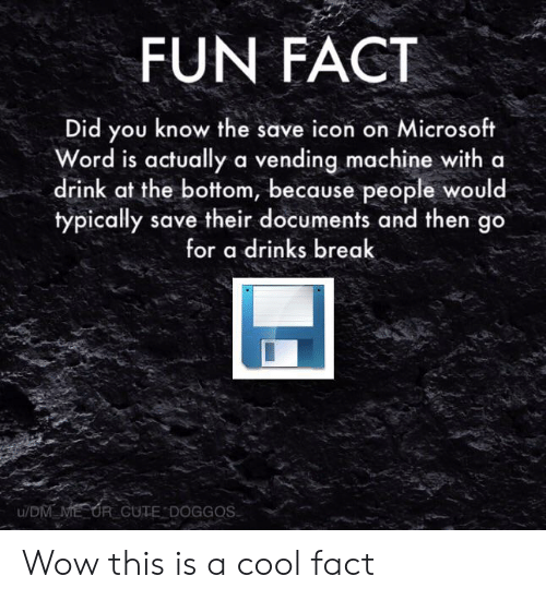 Fun Fact Did You Know The Save Icon On Microsoft Word Is Actually 500x550 Fun Fact Did You Know The Save Icon On Microsoft Word Is Actually