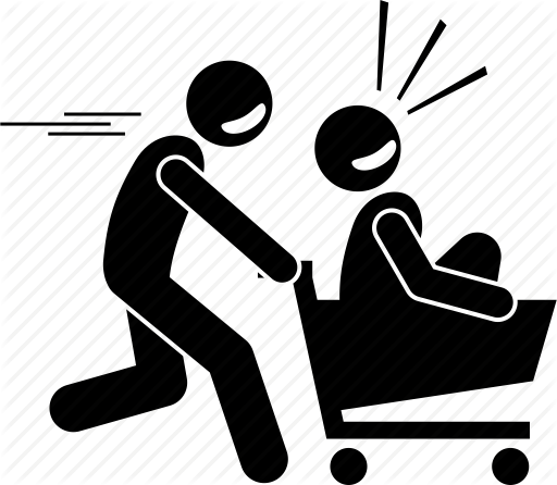 512x446 Fun, Inside, Man, People, Playful, Pushing, Shopping Cart Icon