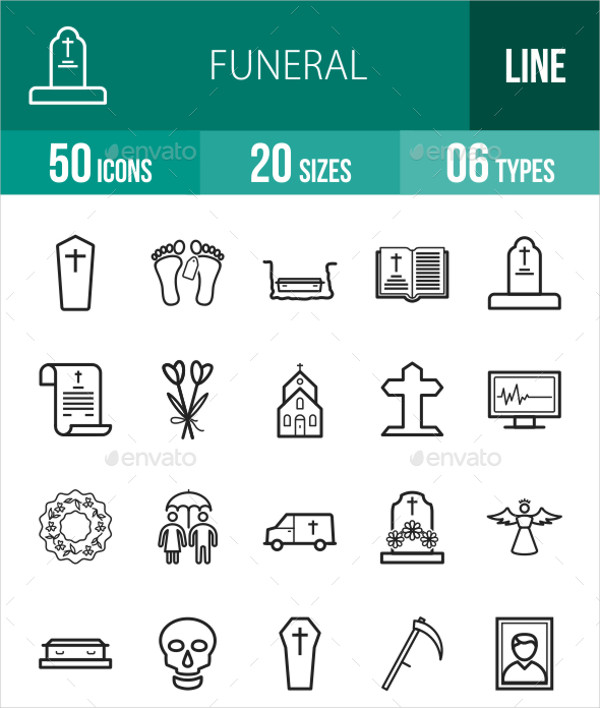 600x708 Funeral Icons