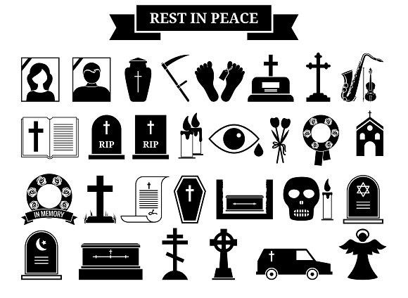 580x424 Funeral Icons