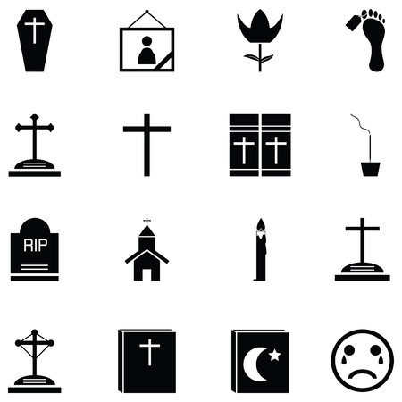 450x450 Funeral Icon Set Royalty Free Vector Graphics