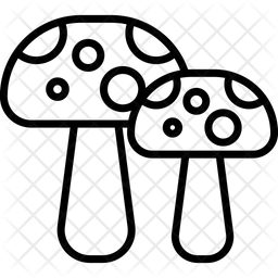 256x256 Fungi Icon Of Line Style