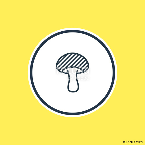 500x500 Vector Illustration Of Fungi Icon Line Beautiful Food Element