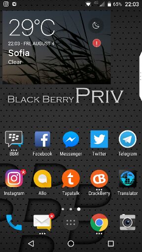 288x512 Blackberry Priv Home Screenshots