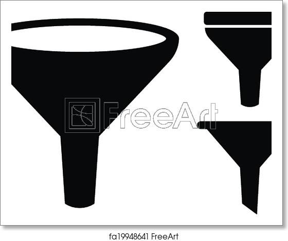 560x470 Free Art Print Of Funnel Icon Funnel Icons Isolated On White