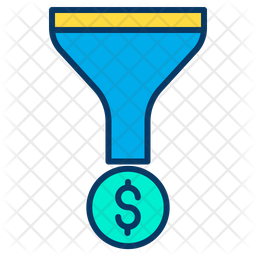 256x256 Funnel Icon Of Colored Outline Style