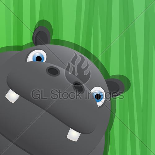 500x500 Funny Hippo Avatar Icon Gl Stock Images
