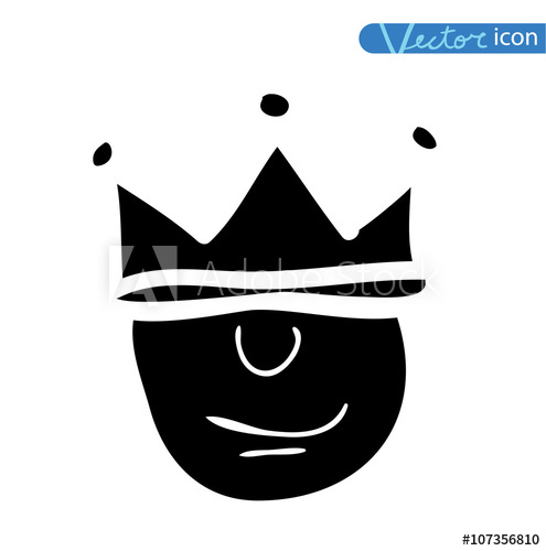 495x500 Funny Cartoon Avatar Icon Black Color, Black