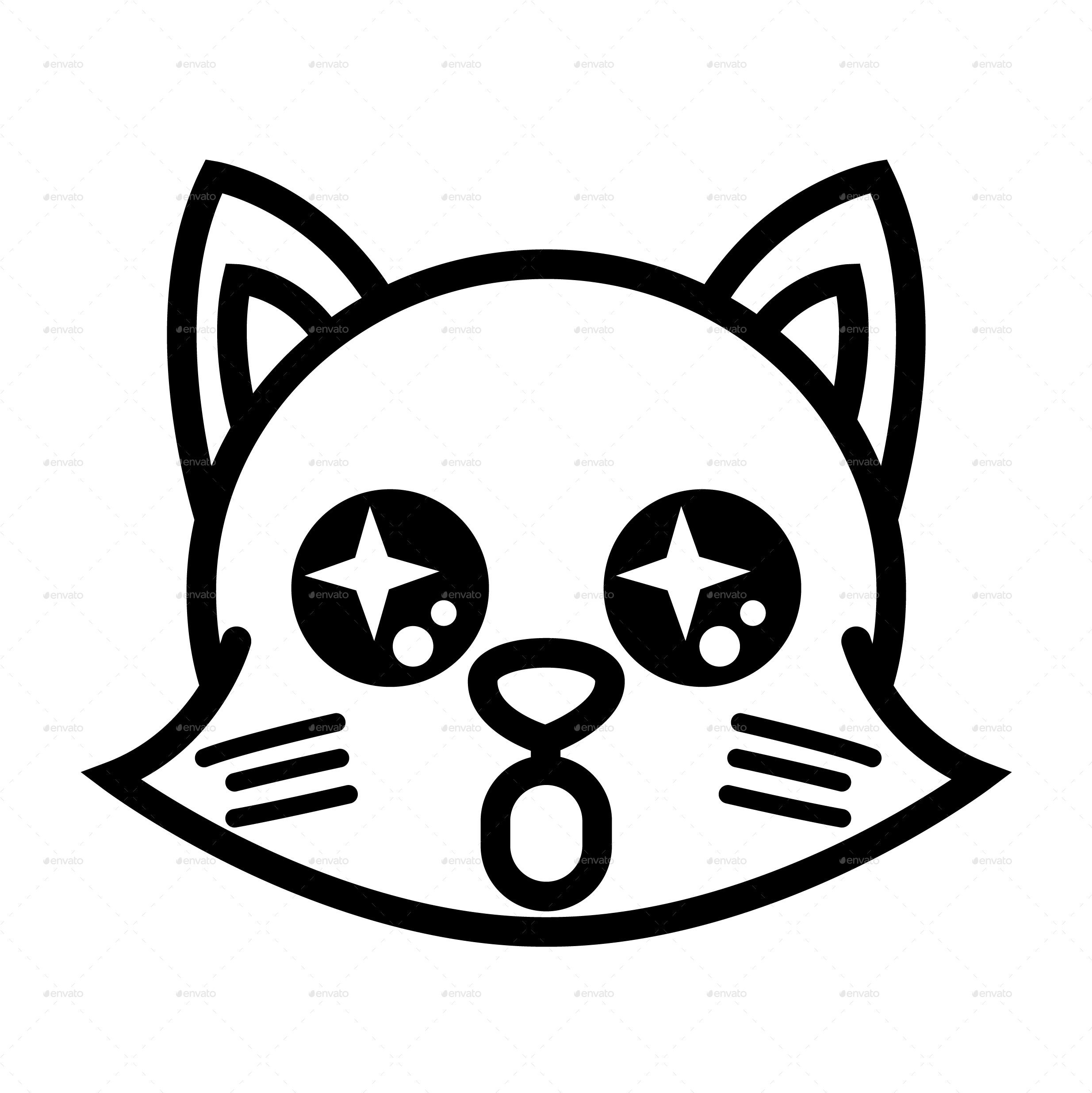 2469x2470 Hd Outline Pngcat Funny Icon