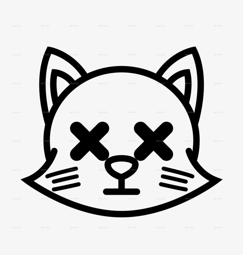 820x860 Outline Pngcat Funny Icon