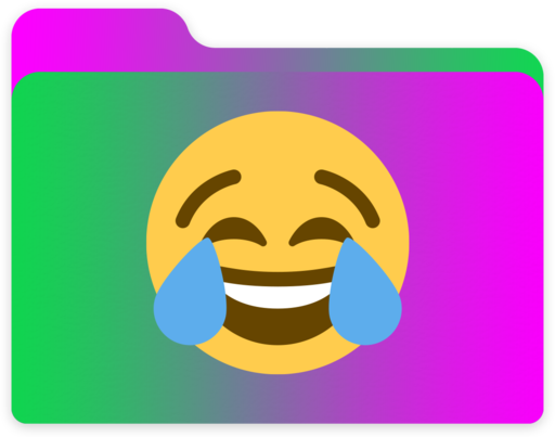 512x403 Funny, Folder Icon Free Of Free Custom Emoji Gradient Macpc Folder