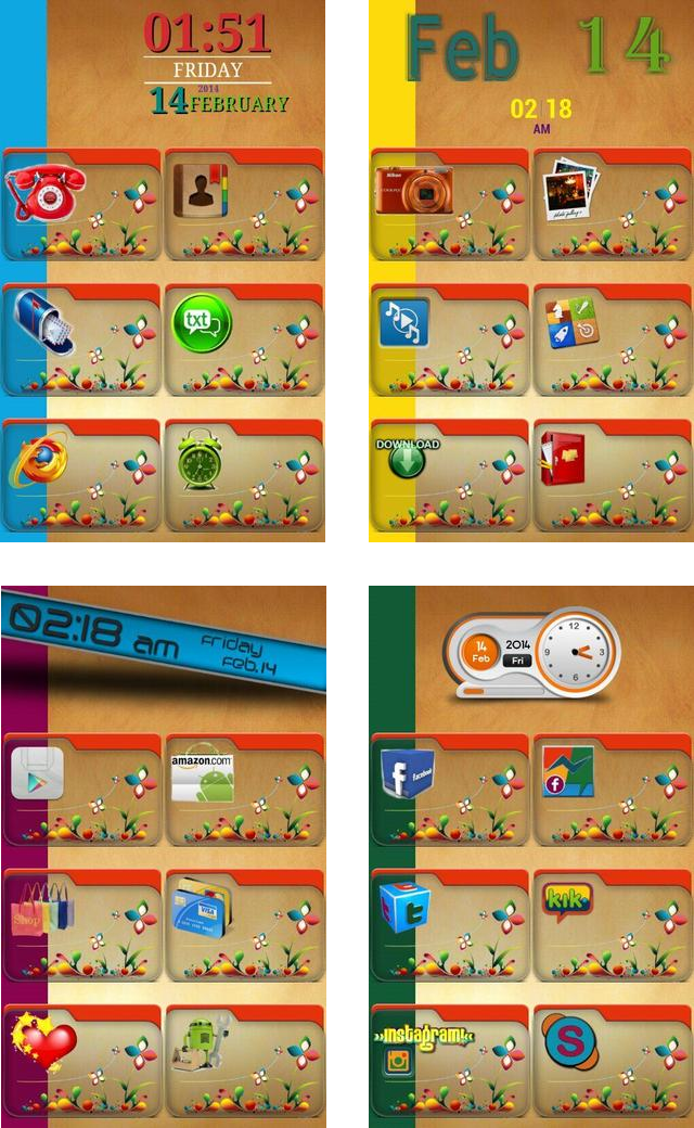 640x1040 Beautiful, Fun, Colorful Homescreen W Transparent Folder Icons