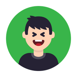 256x256 Funny Icon Of Flat Style