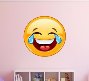 300x271 Laughing Emoji Wall Decal Vinyl Apple Iphone Funny Icon Emoticon