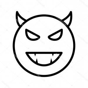 300x300 Devil Emoticon Funny Icon Vector Catchsplace