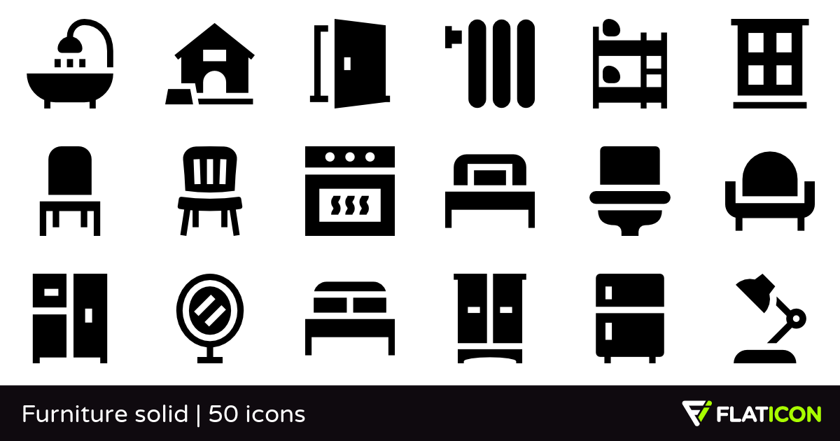 1200x630 Furniture Solid Free Icons