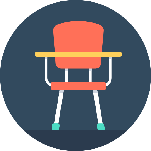 512x512 Chair, Desk, Furniture, School Icon