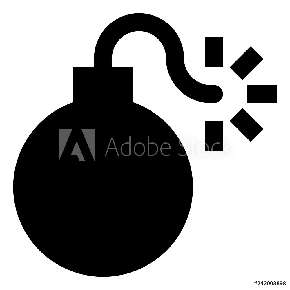 1000x1000 Photo Art Print Time Bomb With Lit Fuse Icon Europosters