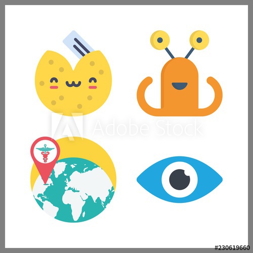 500x500 Future Icon Vector Illustration Future Set Fortune Cookie