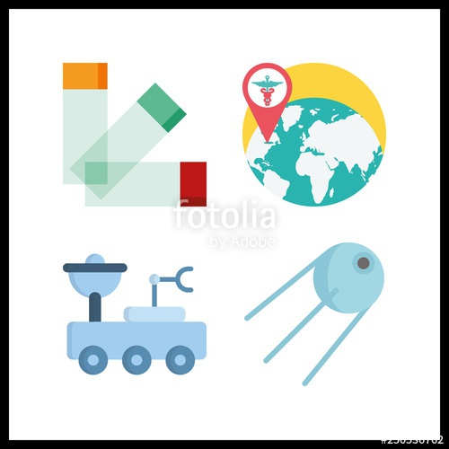500x500 Future Icon Vector Illustration Future Set Moon Rover