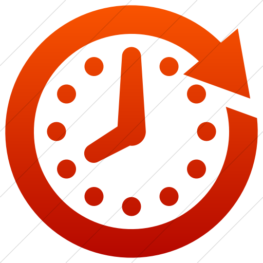 512x512 Iconsetc Simple Red Gradient Raphael Clock Future Icon