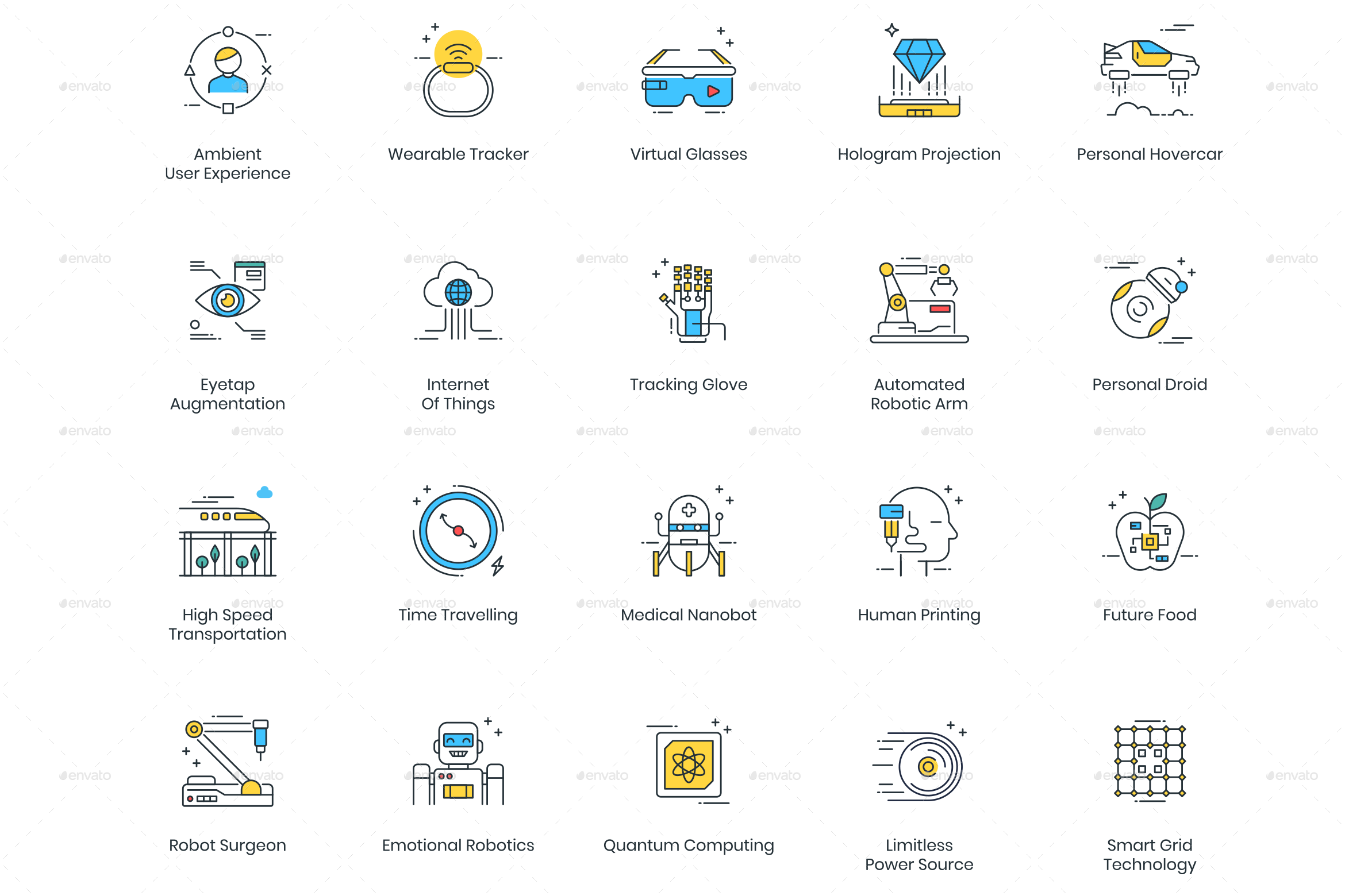 2340x1560 Futuristic Icons