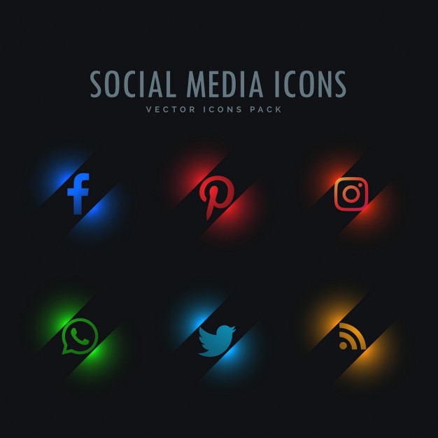 626x626 Futuristic Icons, Social Networks Vector Free Download