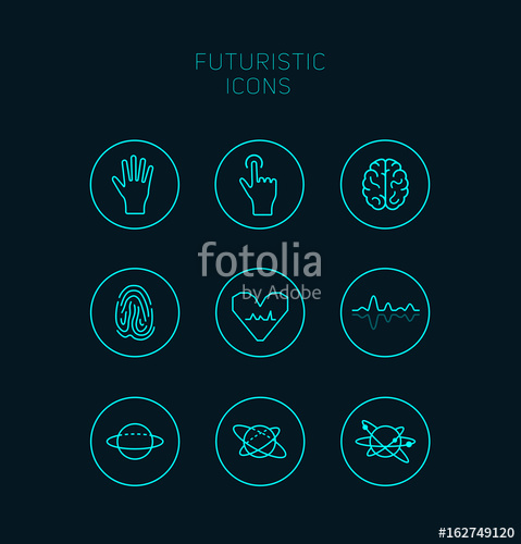 479x500 Collection Of Abstract Vector Futuristic Icons Stock Image