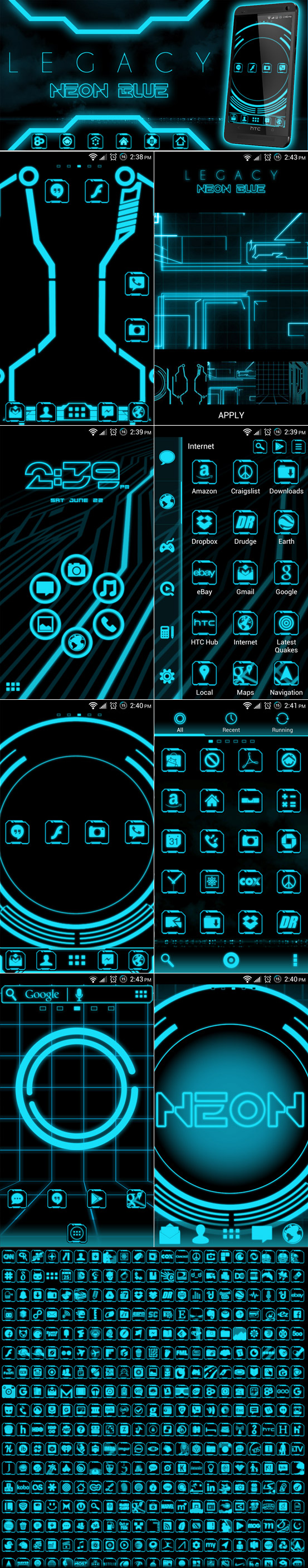 553x2814 Free Legacy Neon Launcher Theme, Icon Pack, Wallpapers