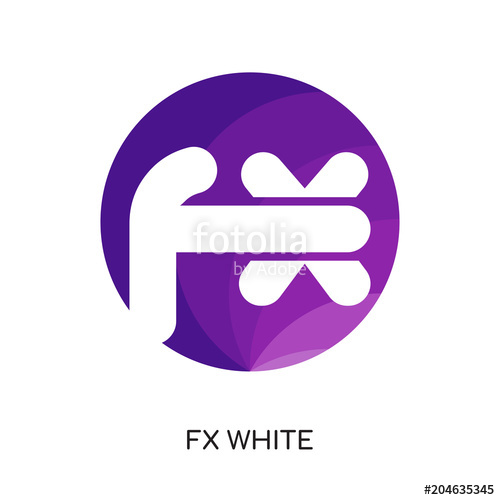 500x500 Fx White Logo Isolated On White Background Colorful Vector Icon