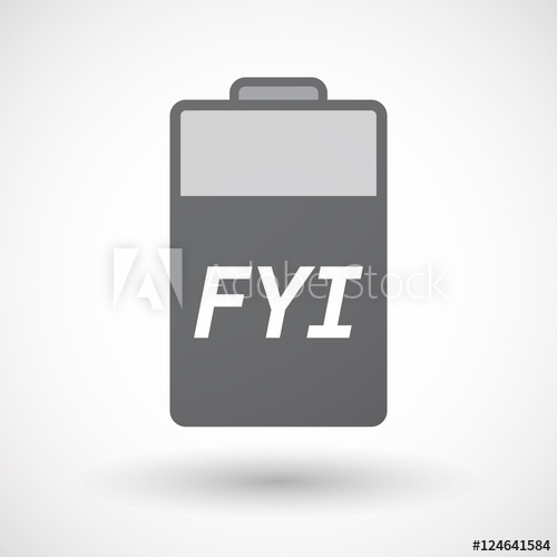 500x500 Isolated Battery Icon With The Text Fyi